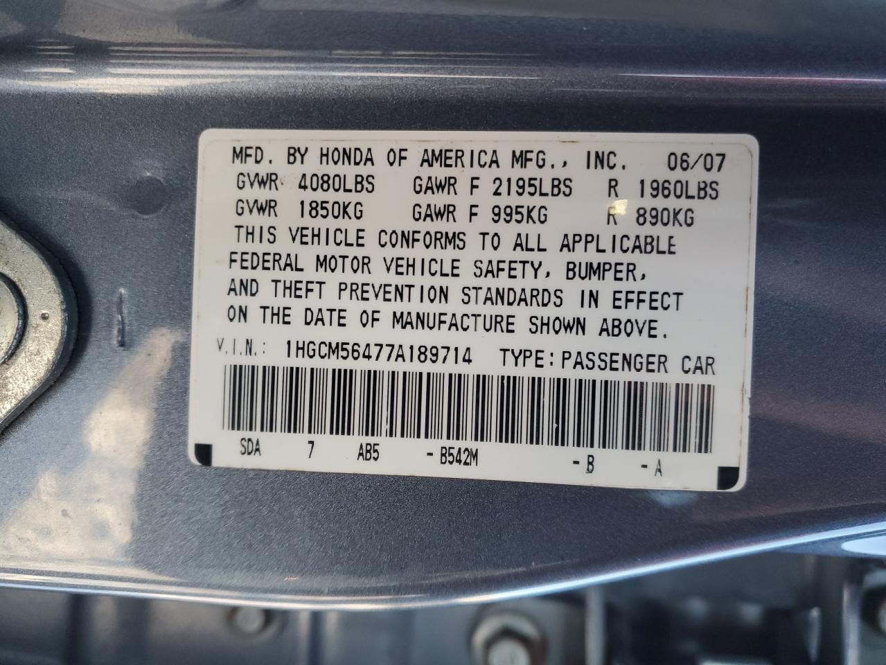 2007 Honda Accord - Image 12