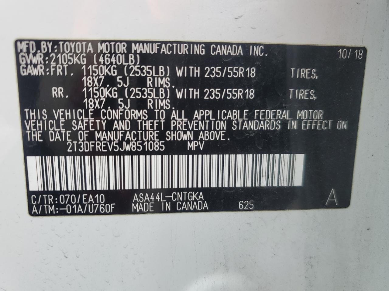 2018 Toyota RAV 4 - Image 13