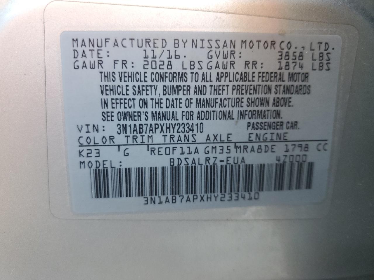 2017 Nissan Sentra - Image 13