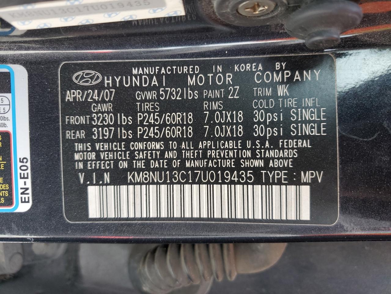 2007 Hyundai Veracruz - Image 12