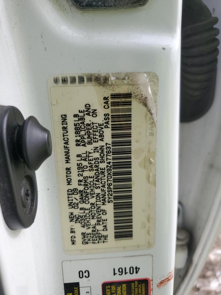 2009 Pontiac Vibe VIN: 5Y2SP670X9Z477637 Lot: 42346415