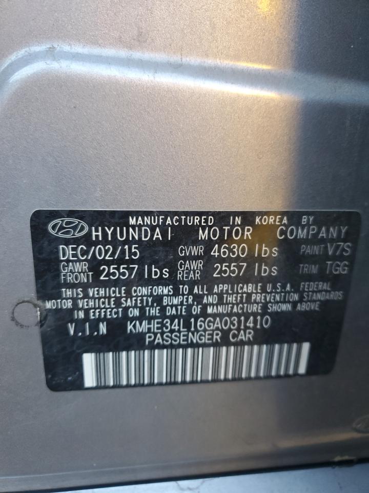 VIN KMHE34L16GA031410 2016 HYUNDAI SONATA no.12