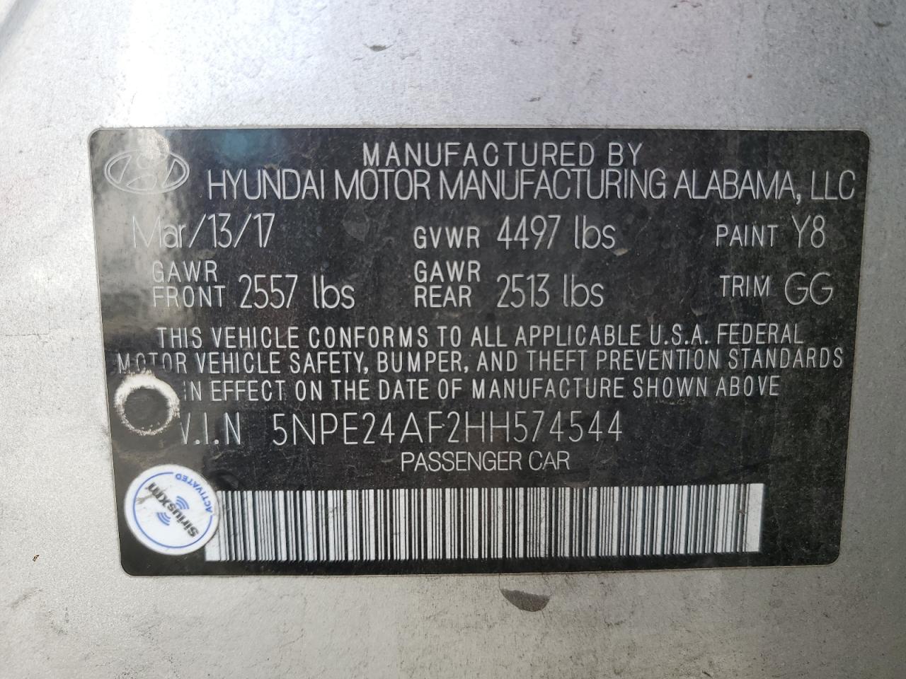 2017 Hyundai Sonata - Image 14