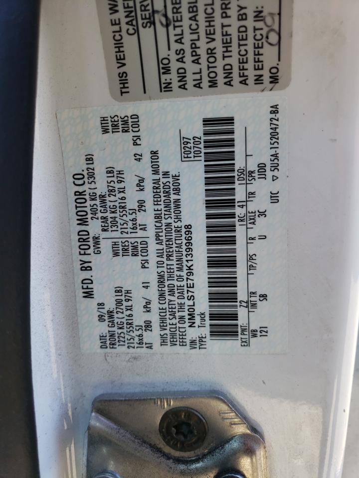 VIN NM0LS7E79K1399698 2019 FORD TRANSIT no.13