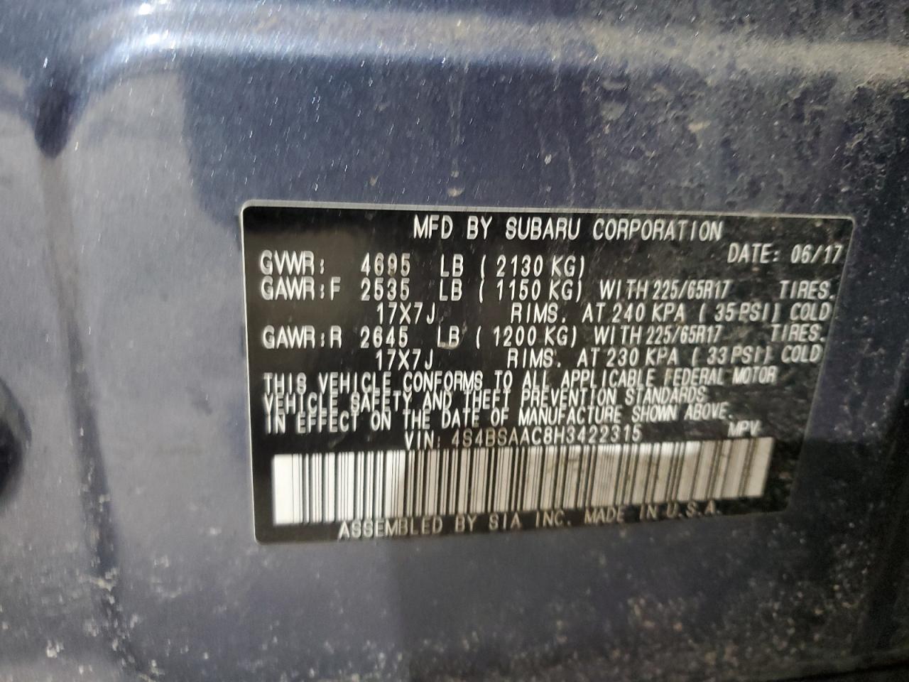 2017 Subaru Outback - Image 12