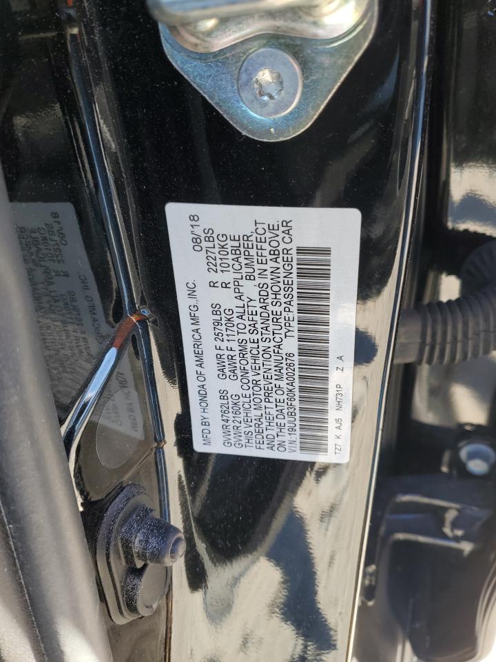 VIN 19UUB3F60KA002676 2019 ACURA TLX no.12