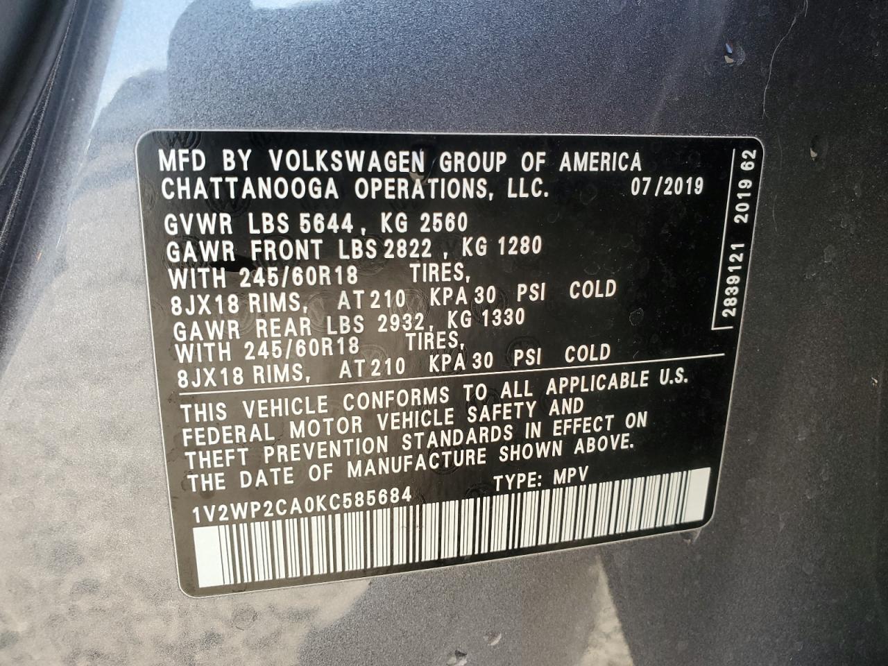 2019 Volkswagen Atlas - Image 13