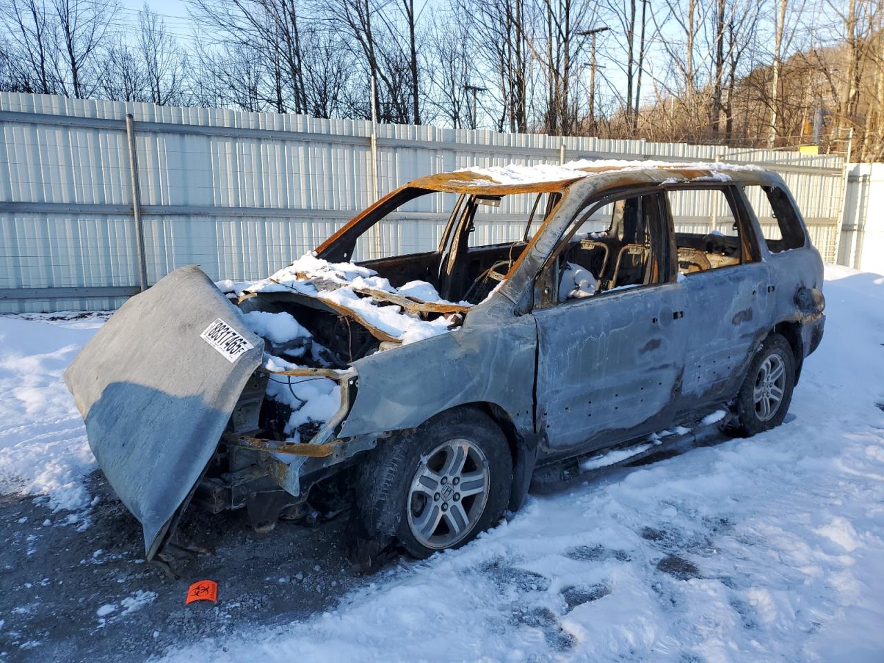 2004 Honda Pilot Exl na sprzedaż w Hurricane, WV - Burn