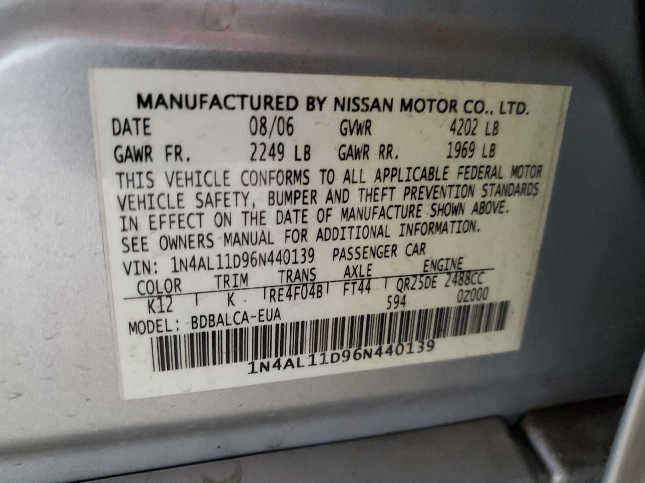 2006 Nissan Altima - Image 13