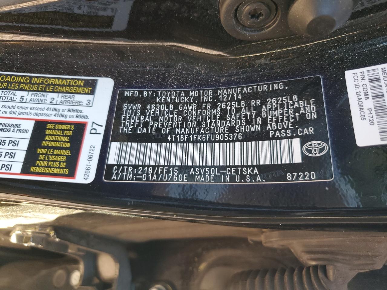 2015 Toyota Camry - Image 15