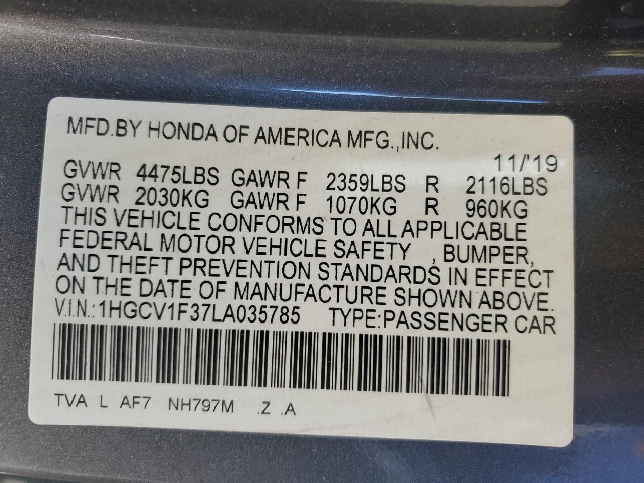 2020 Honda Accord - Image 14