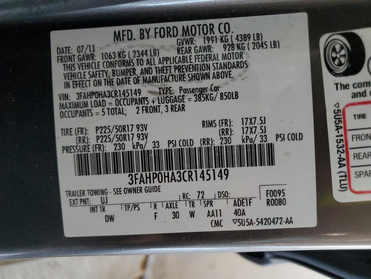 2012 Ford Fusion - Image 13