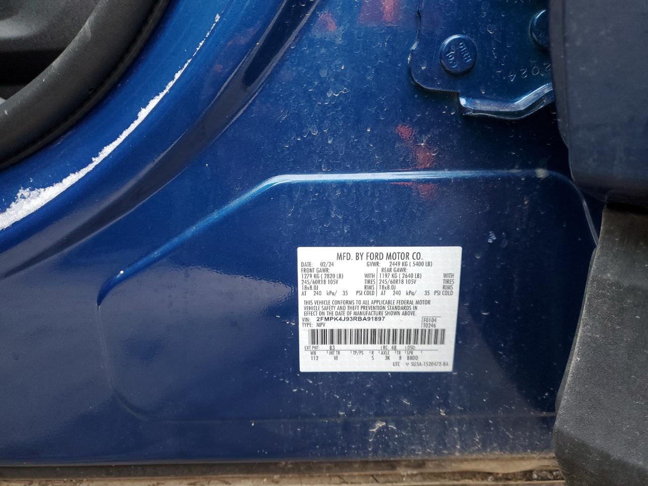 2fmpk4j93rba91897 2FMPK4J93RBA91897 2024 Ford Edge Sel