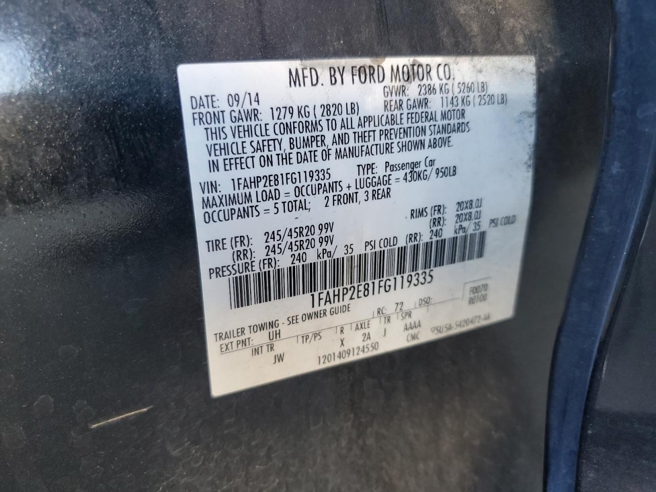 2015 Ford Taurus - Image 12