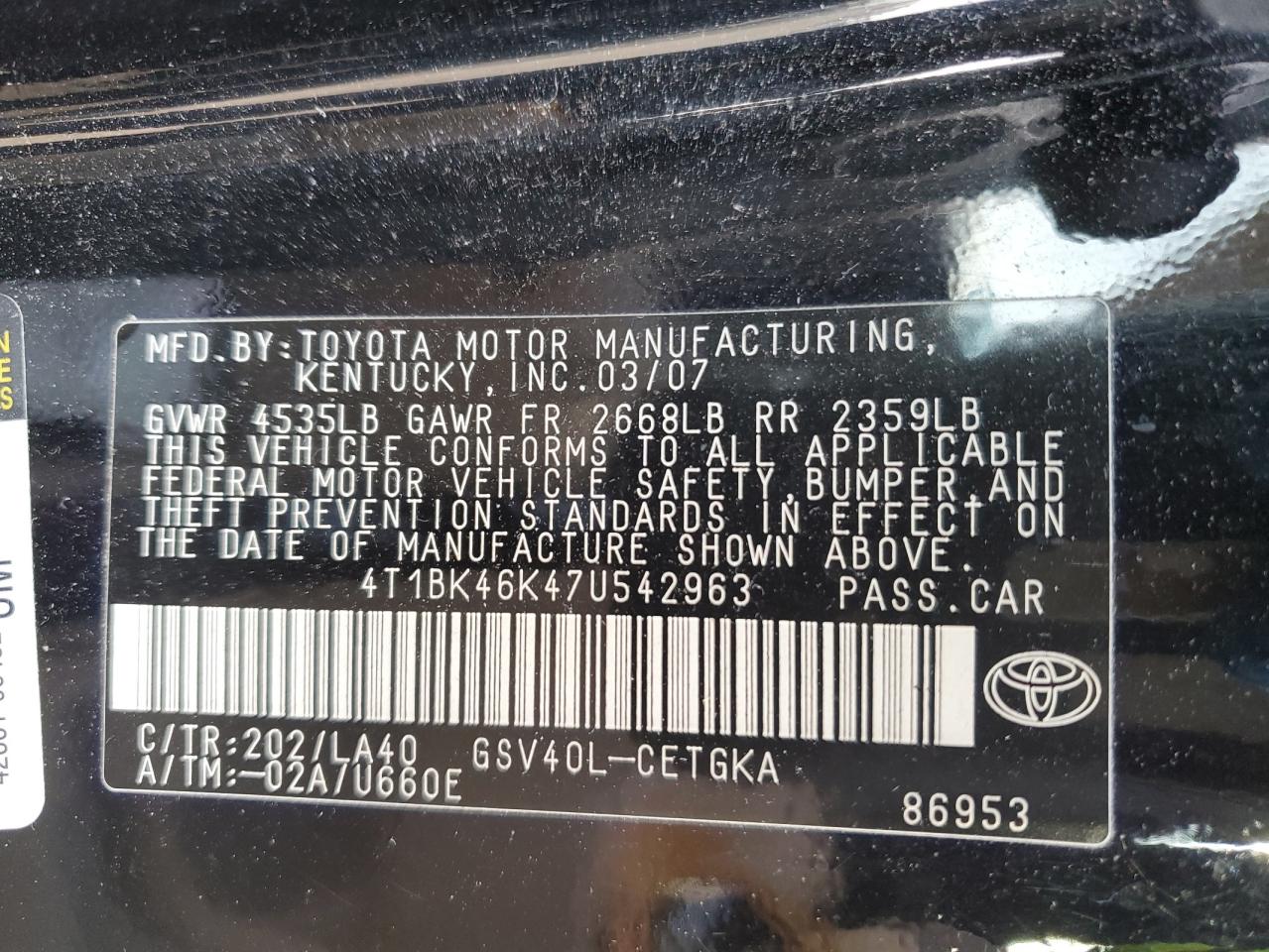 2007 Toyota Camry - Image 12