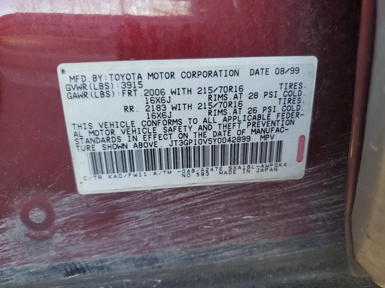 2000 Toyota RAV 4 - Image 13