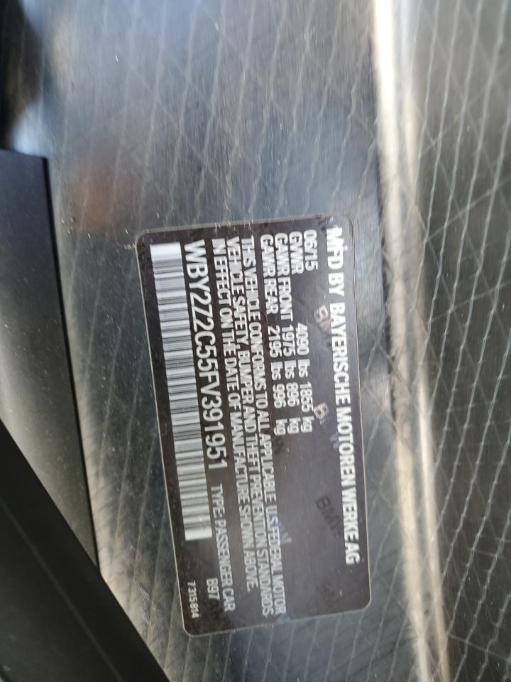 2015 BMW I8 VIN: WBY2Z2C55FV391951 Lot: 42325975