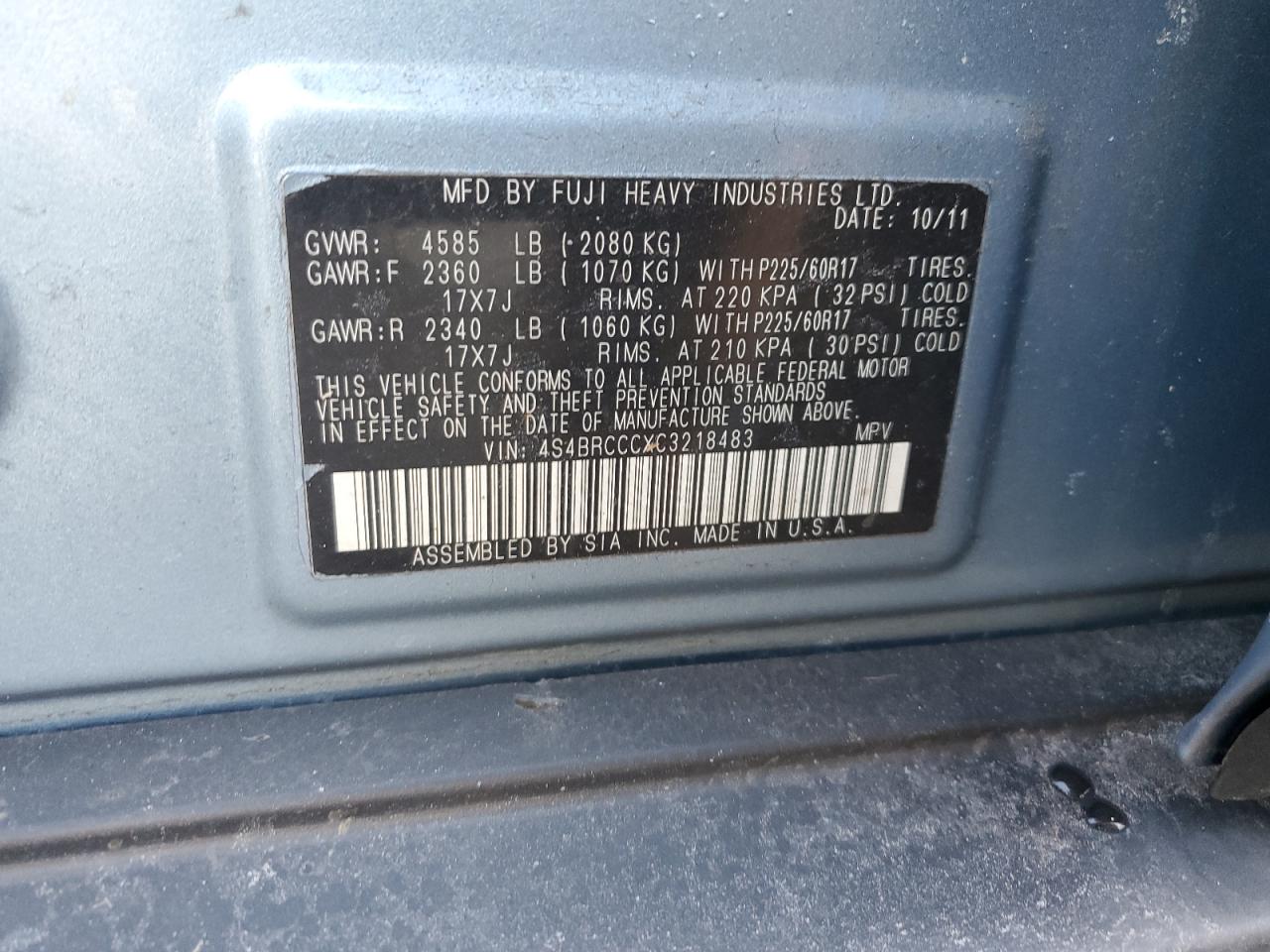 2012 Subaru Outback - Image 13