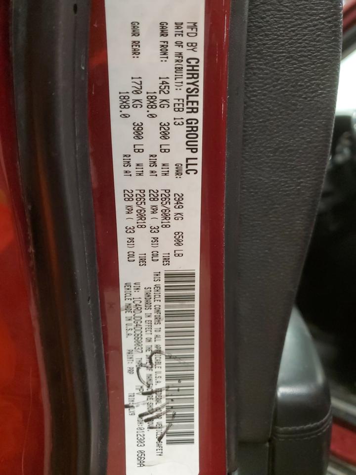 2013 Dodge Durango Crew VIN: 1C4RDJDG4DC660037 Lot: 87818265