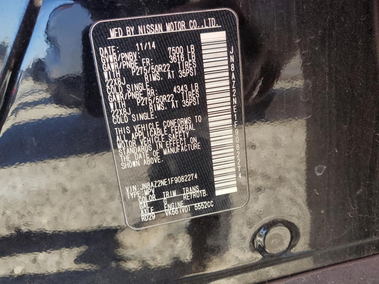 2015 Infiniti QX80 - Image 13