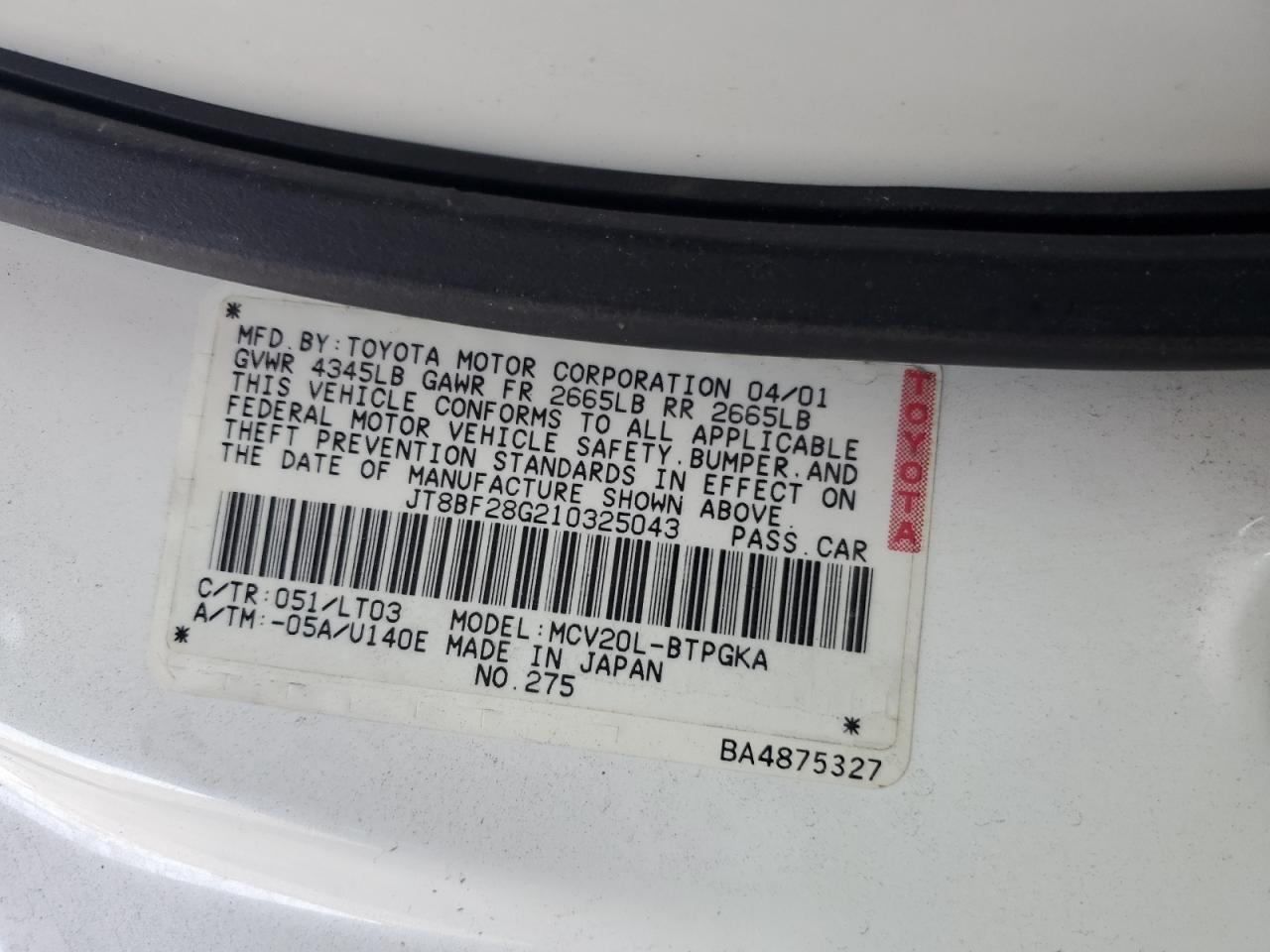 2001 Lexus ES - Image 14
