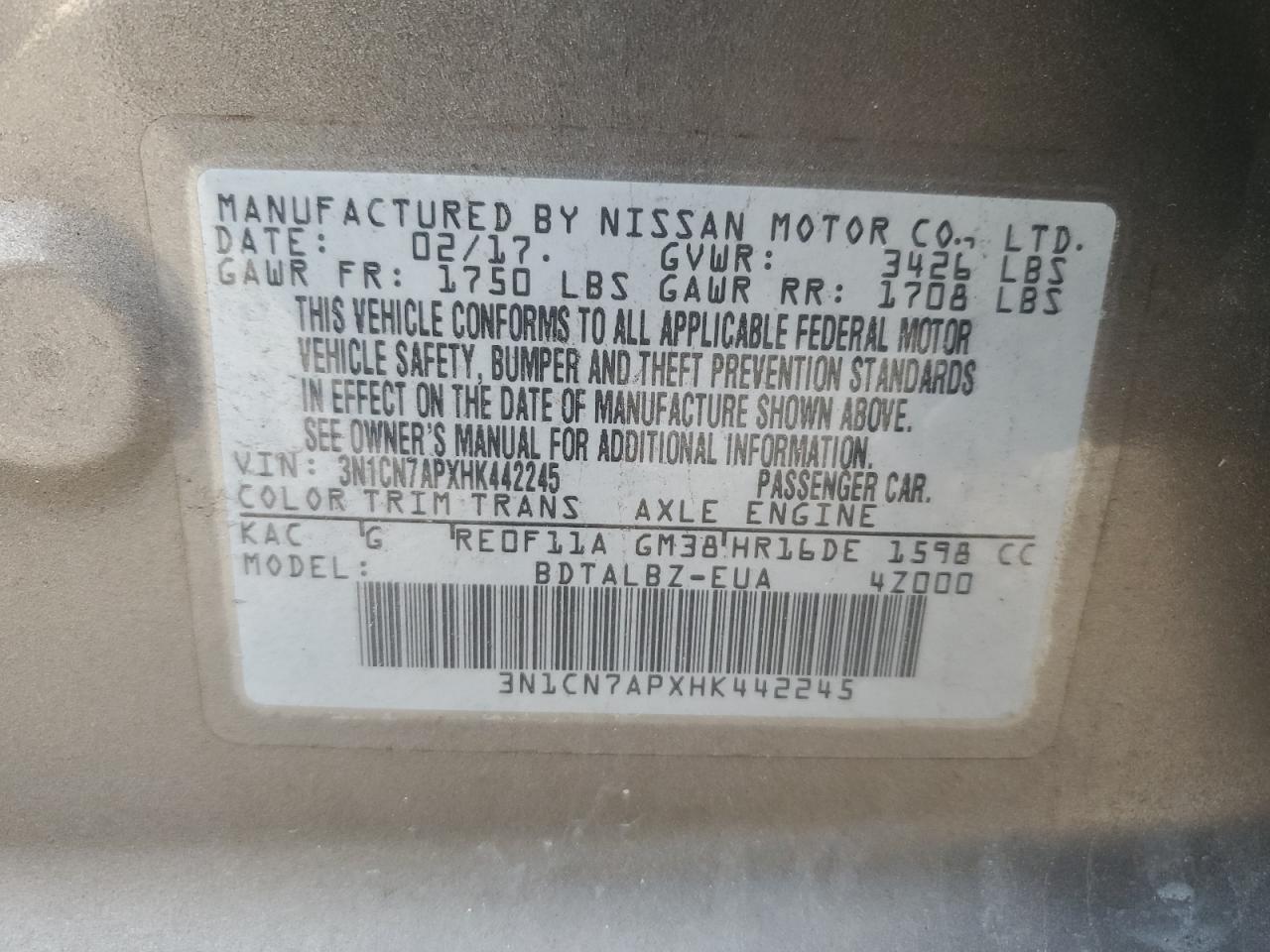 2017 Nissan Versa - Image 12