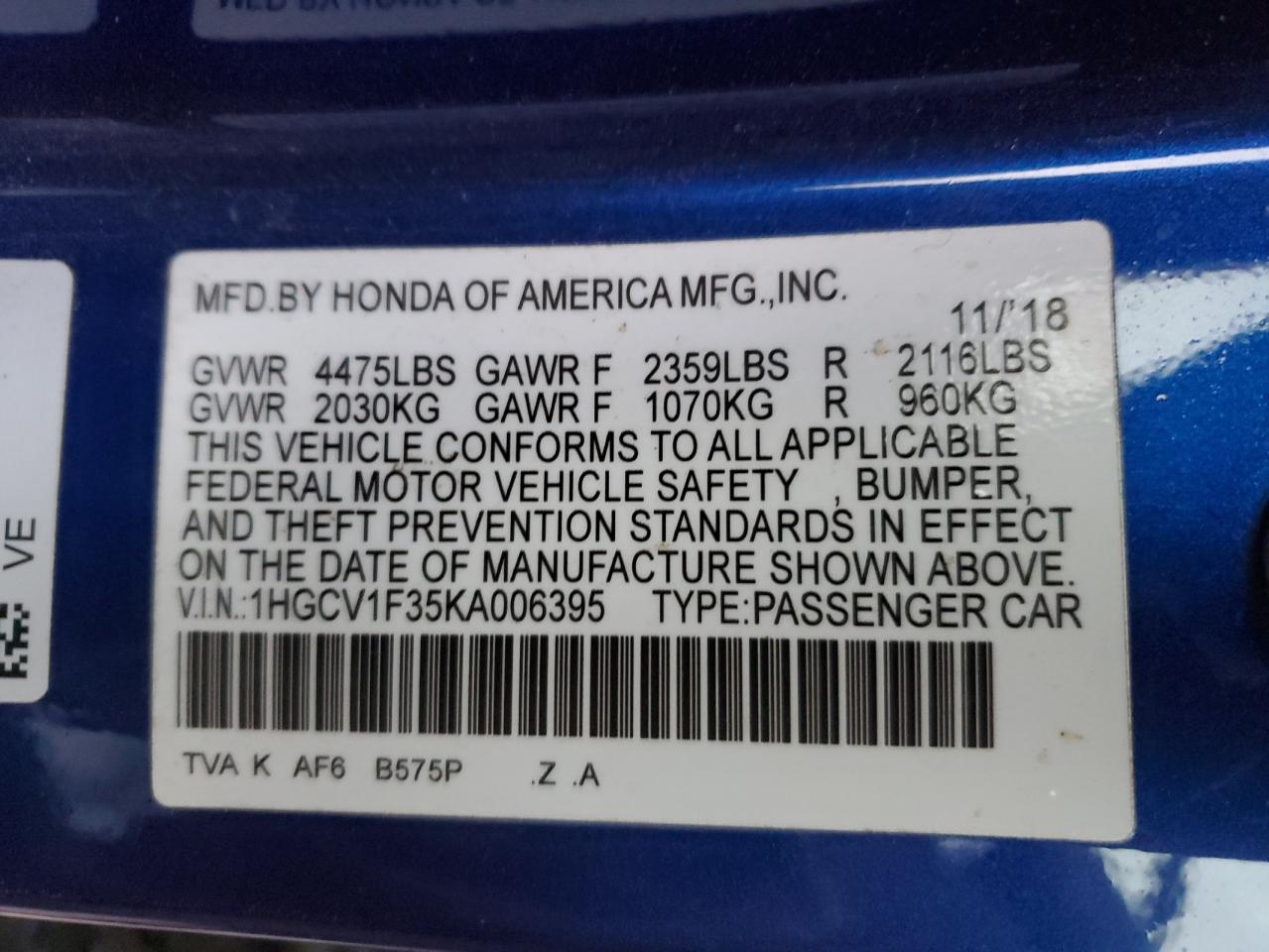 2019 Honda Accord - Image 12