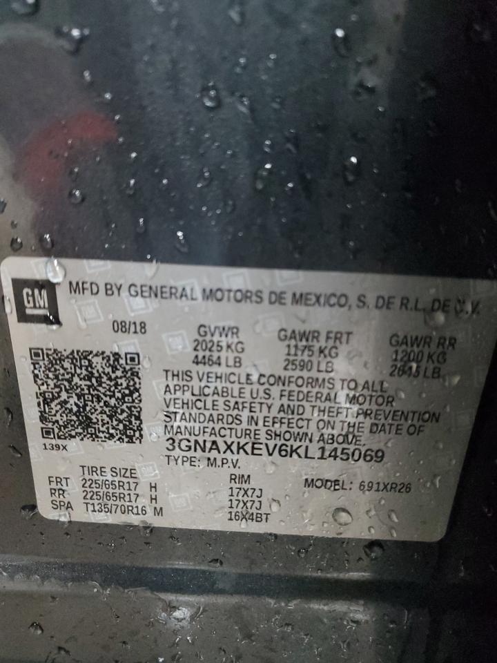 3GNAXKEV6KL145069 CHEVROLET EQUINOX 2019