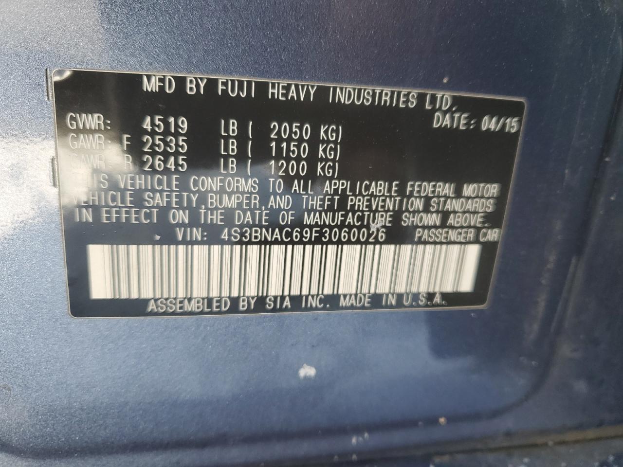 2015 Subaru Legacy - Image 13