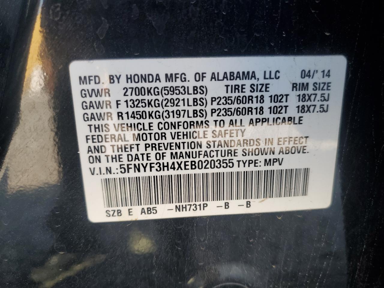 2014 Honda Pilot - Image 13
