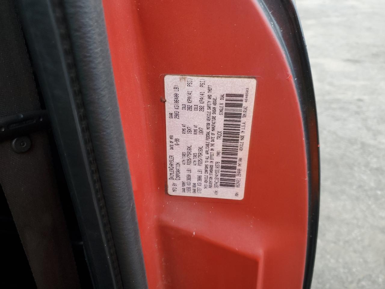 2000 Dodge Ram 1500 VIN: 1B7HC16Y4YS510378 Lot: 87902015