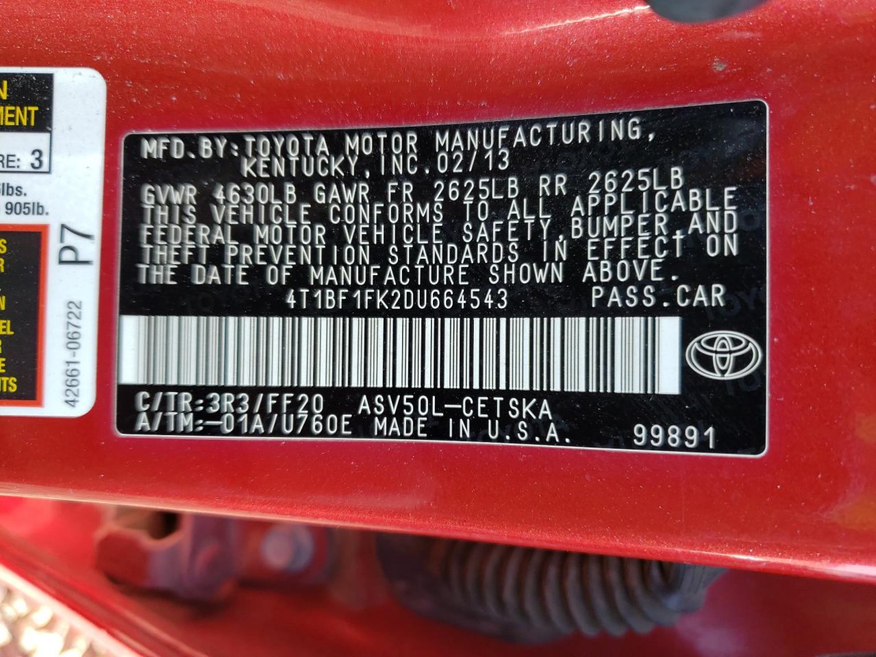 2013 Toyota Camry - Image 13