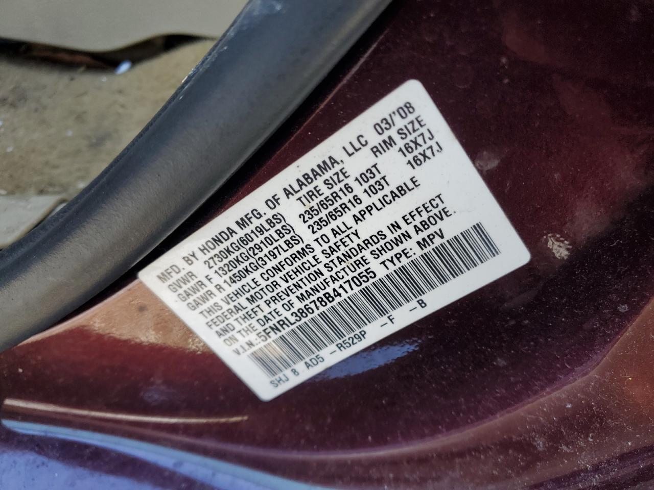 2008 Honda Odyssey - Image 14