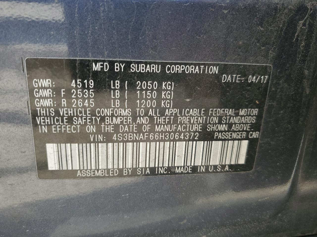 2017 Subaru Legacy - Image 12