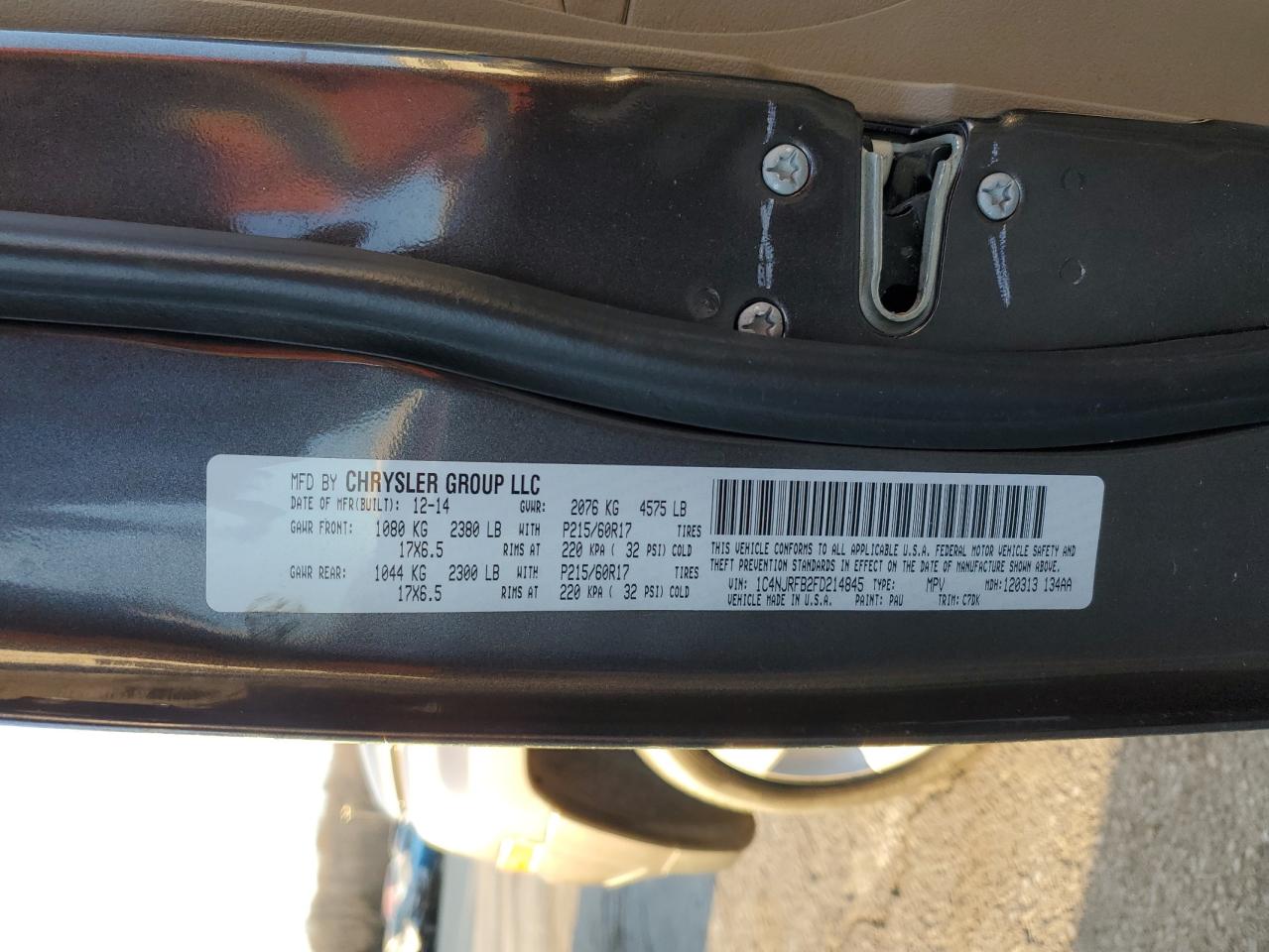 2015 Jeep Liberty (Patriot) - Image 13