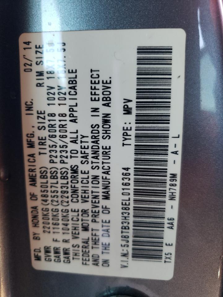 Buy 2014 Acura Rdx 5J8TB3H38EL****** from USA Auctions