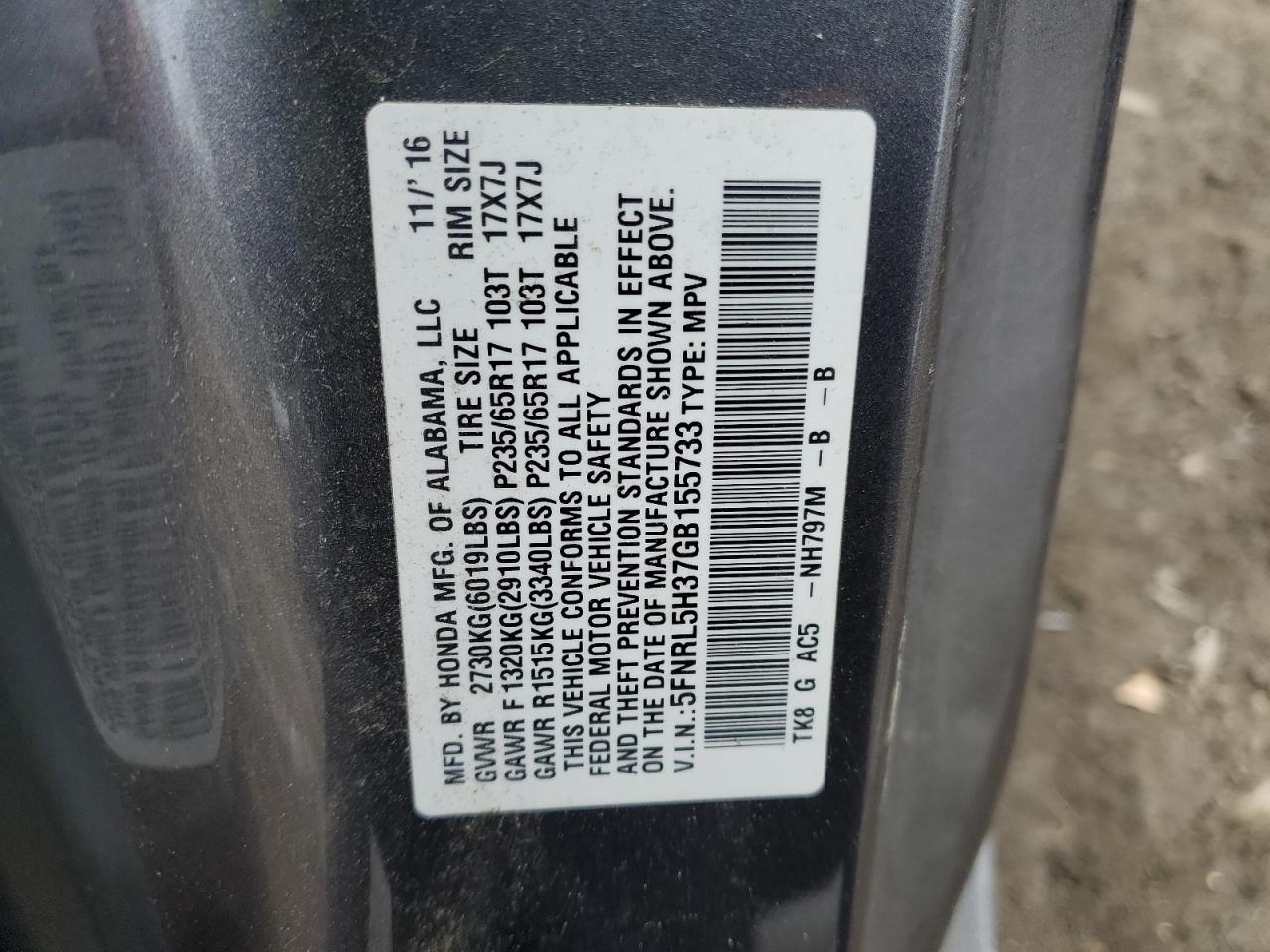 2016 Honda Odyssey - Image 14