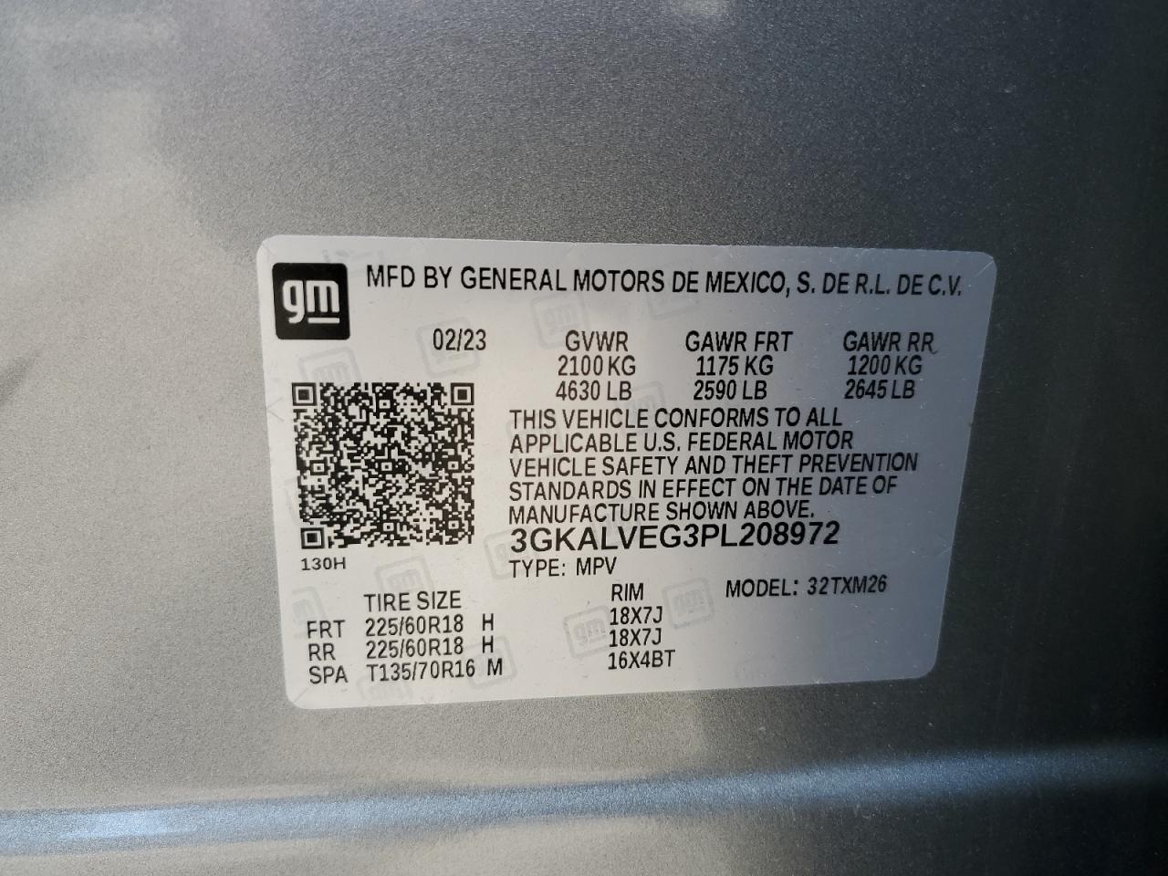 VIN 3GKALVEG3PL208972 2023 GMC TERRAIN no.13