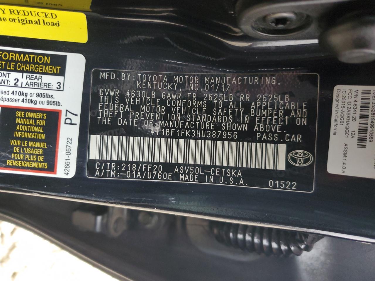 2017 Toyota Camry - Image 13