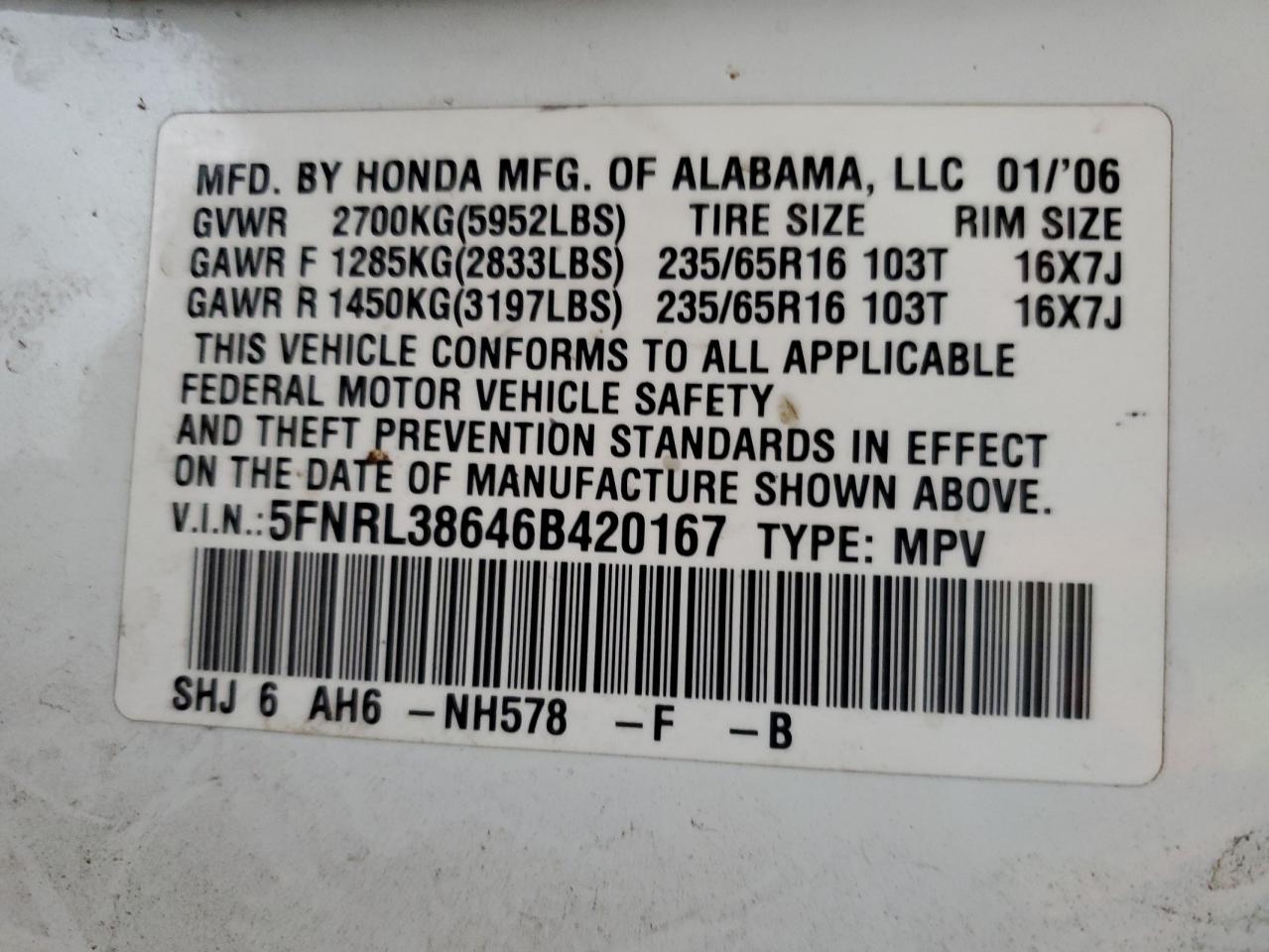 2006 Honda Odyssey - Image 15