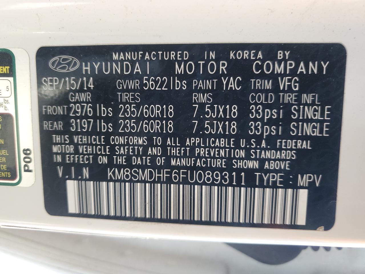 2015 Hyundai Santa Fe - Image 13