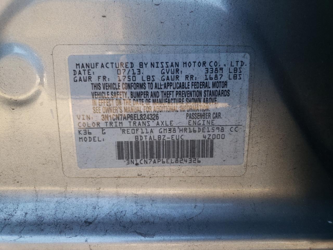 2014 Nissan Versa - Image 12