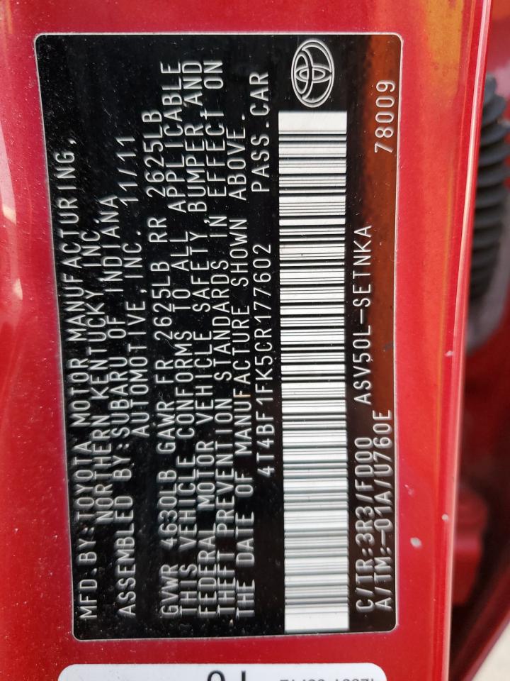 2012 Toyota Camry - Image 13