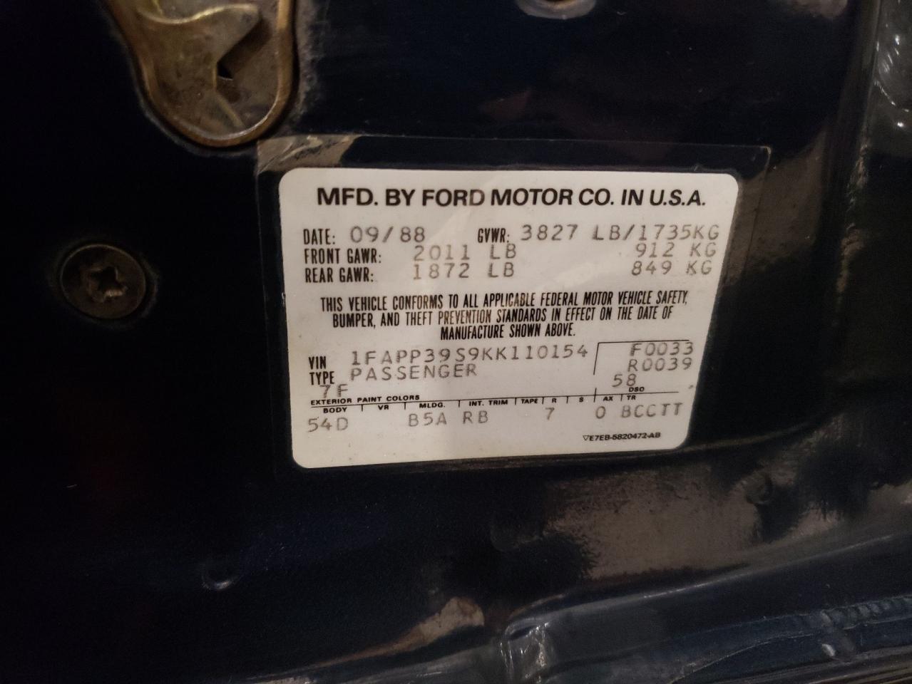 1989 Ford Tempo - Image 12