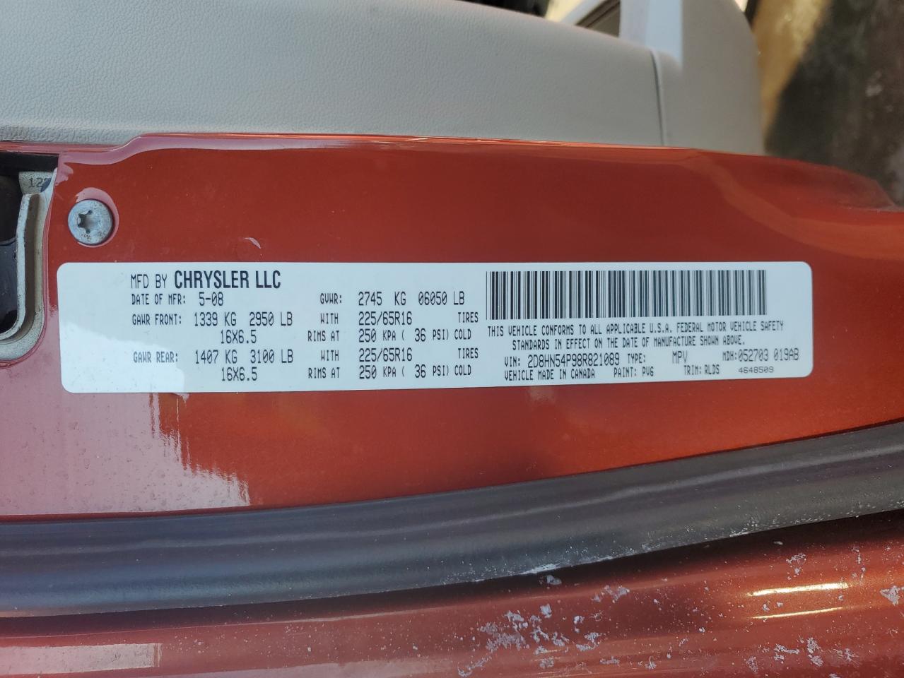 2008 Dodge Caravan - Image 12