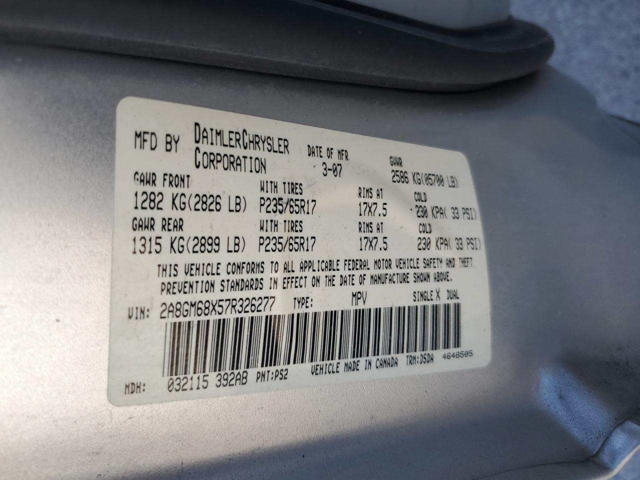 2007 Chrysler Pacifica - Image 13