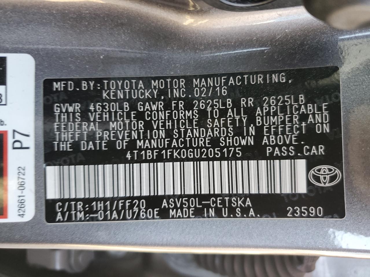 2016 Toyota Camry - Image 12