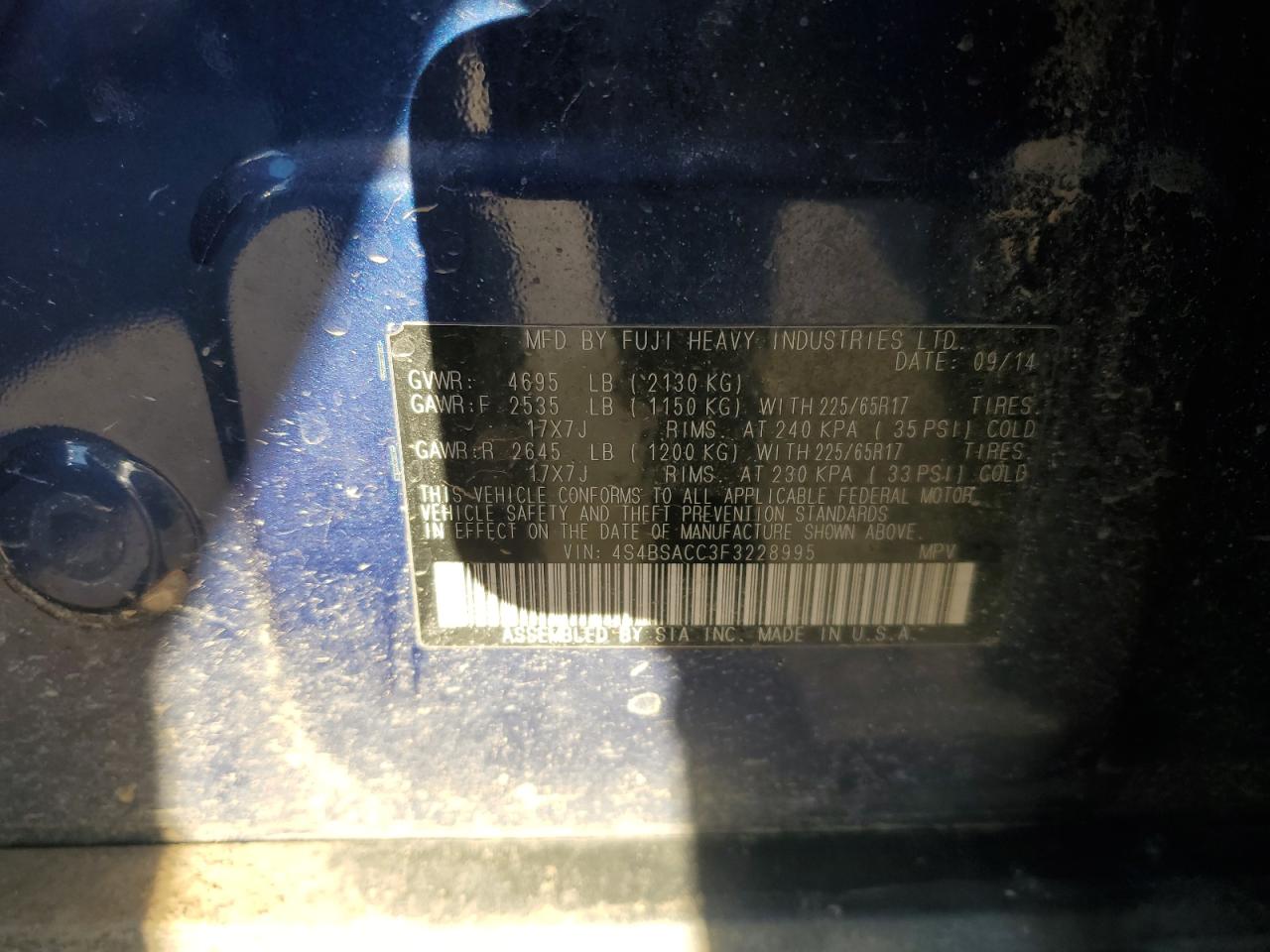 2015 Subaru Outback - Image 13