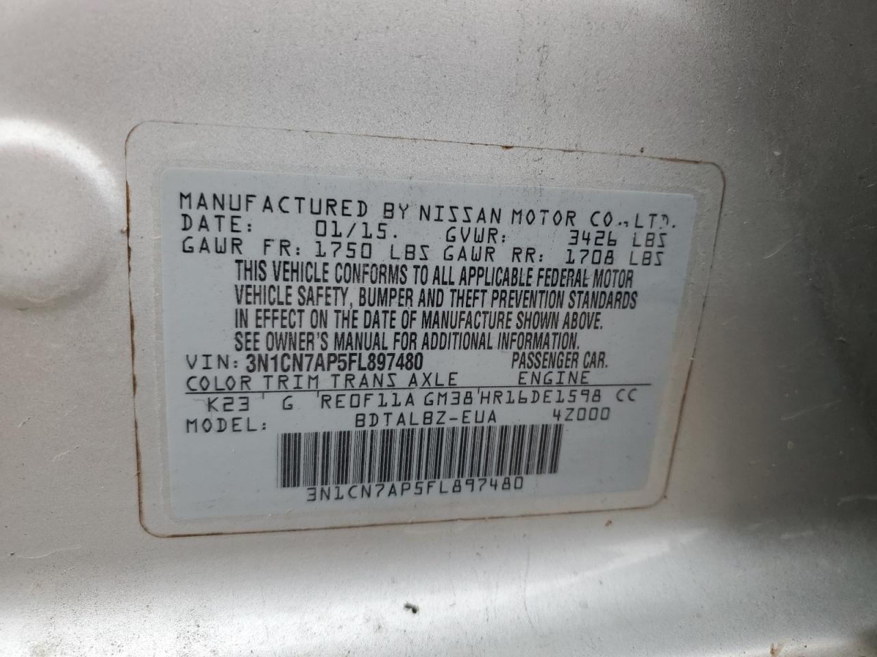2015 Nissan Versa - Image 13