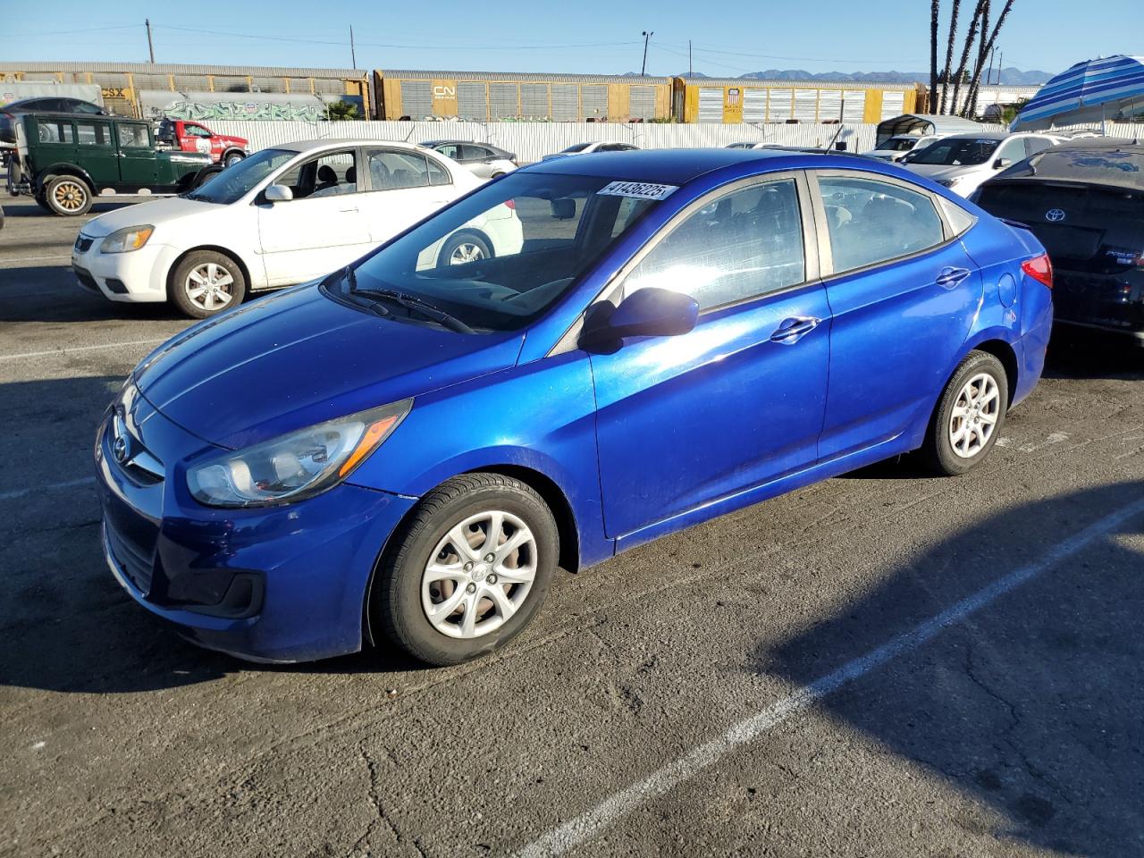 VIN KMHCT4AEXEU698649 2014 HYUNDAI ACCENT no.1